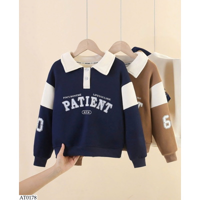 AT0178 ÁO POLO NỈ BÉ TRAI