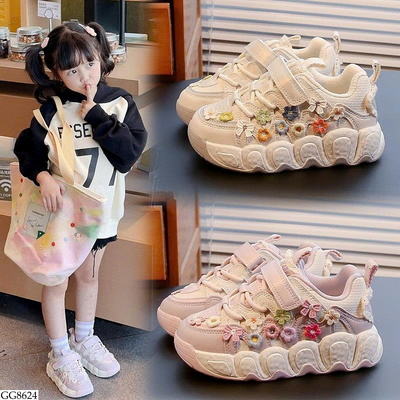 GG8624 GIÀY THỂ THAO HOA CHO BÉ GÁI 