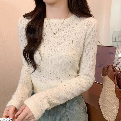 AM0426 ÁO REN NỮ CỔ TRÒN 