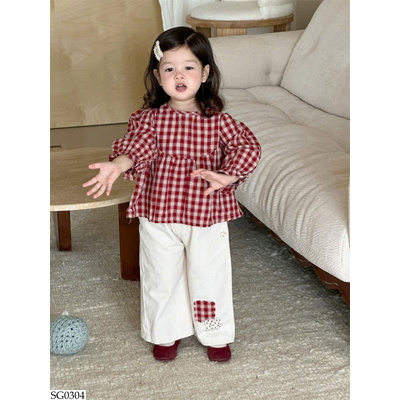 SG0304 ÁO KẺ BABYDOLL PHỐI QUẦN SUÔNG