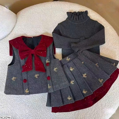 SG0296 SET VÁY VEST BƯỚM CHO BÉ