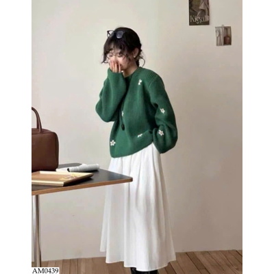 AM0439 ÁO LEN HOA CHO NỮ
