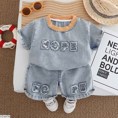 ST6978 BỘ DENIM CỘC TAY BT