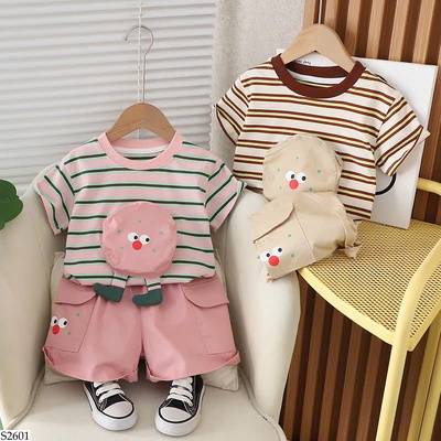 S2601 SET ÁO KẺ MIX QUẦN TÚI HỘP