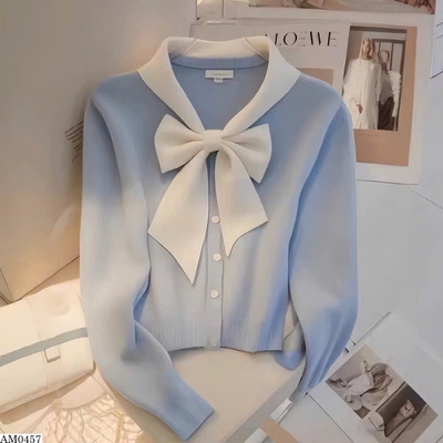 AM0457 ÁO CARDIGAN LEN NƠ NỮ