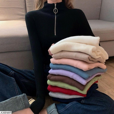 AM0485 ÁO LEN CỔ ZIP SIÊU XINH
