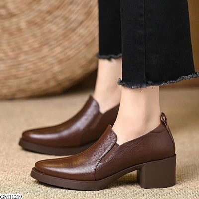 GM11219 GIÀY LƯỜI ĐẾ CAO MŨI NHỌN
