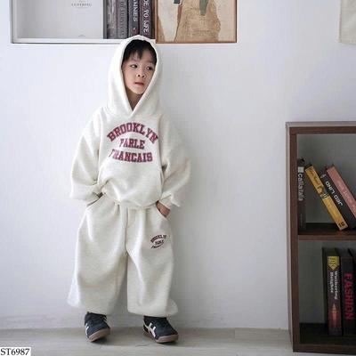ST6987 BỘ NỈ HOODIE CHO BÉ