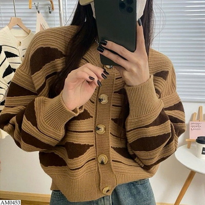 AM0453 ÁO LEN CARDIGAN MIX MÀU