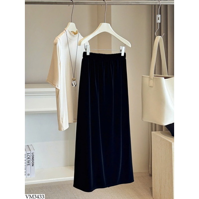 VM3433 CHÂN VÁY NHUNG TRƠN ANNA 