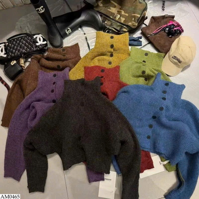 AM0465 ÁO CARDIGAN LEN CỔ LỌ NỮ