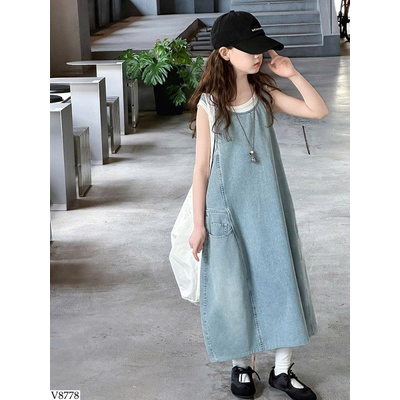 V8778 VÁY DENIM DÁNG DÀI BG GIÁ MỚI