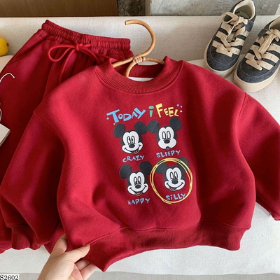 S2602 BỘ NỈ LÓT LÔNG CHUỘT MICKEY