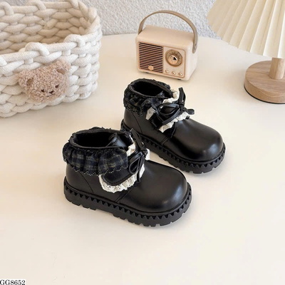 GG8652 GIÀY DA PHỐI RÈM KẺ CARO BG