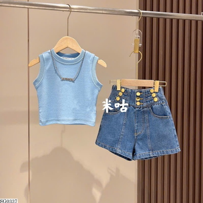 SG0337 SET ÁO SÁT NÁCH MIX SHORT JEANS BG