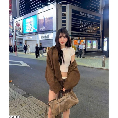 AM0490 ÁO KHOÁC BOMBER DA LỘN KASLEAD
