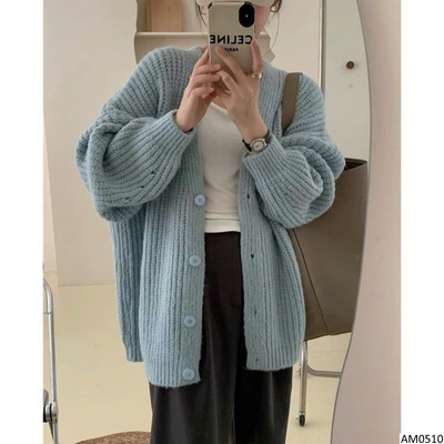 AM0510 ÁO LEN CARDIGAN DÁNG RỘNG CHO NỮ