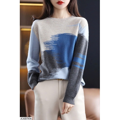 AM0506 ÁO LEN HỌA TIẾT LOANG