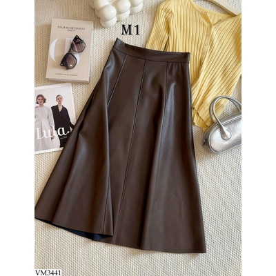 VM3441 VÁY DA XÒE CHỮ A CẠP CAO ANNA 