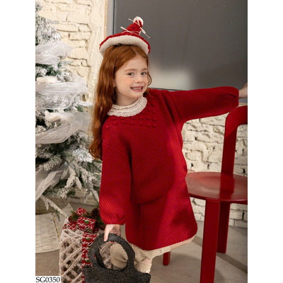 SG0350 SET VÁY LEN ĐỎ BG