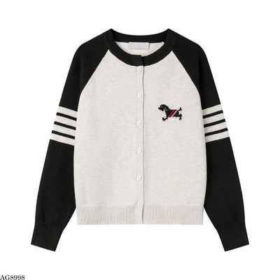 AG8998 ÁO CARDIGAN PHỐI SỌC THÊU HỌA TIẾT