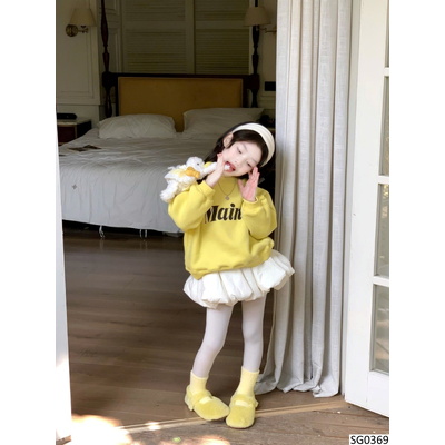 SG0369 SET ÁO NỈ MIX CHÂN VÁY BÍ CHO BÉ