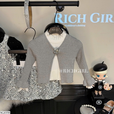 SG0358 SET ÁO LEN MIX CV KIM SA RICHGIRL BG