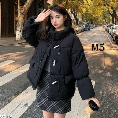 AM0532 ÁO KHOÁC PHAO NÚT CÀI SIÊU XINH