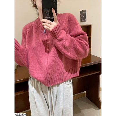 AM0539 ÁO LEN CARDIGAN KÉO KHÓA NỮ