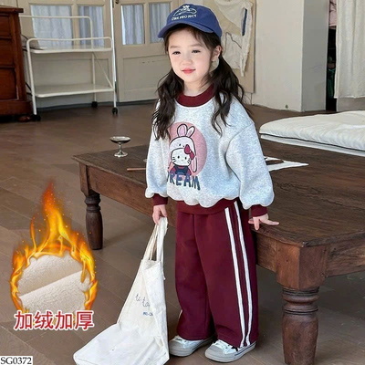 SG0372 BỘ NỈ KITTY LÓT LÔNG BG