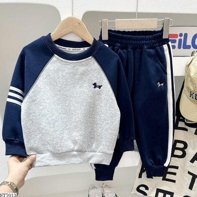 ST7013 SET NỈ THÊU CÚN BT