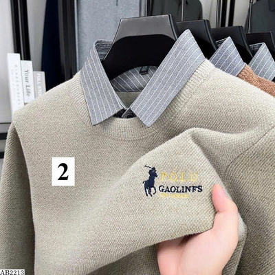 AB2213 ÁO LEN CỔ SƠ MI GIẢ