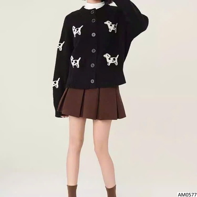 AM0577 ÁO LEN CARDIGAN HOẠ TIẾT