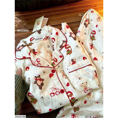 SM4188 BỘ PIJAMA HỌA TIẾT GẤU CUTE
