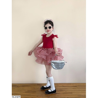 SG0409 SET ÁO SÁT NÁCH MIX CV KẺ CARO BG