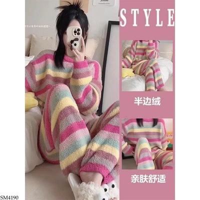 SM4190 BỘ PIJAMA LÔNG SẮC MÀU CHO NỮ