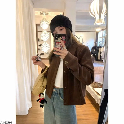 AM0593 ÁO KHOÁC DA LỘN NỮ