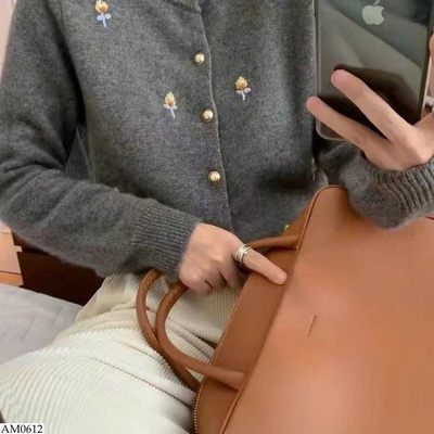 AM0612 ÁO LEN CARDIGAN HOA CHO NỮ