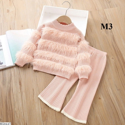 SG0447 SET ÁO LÔNG PHỐI QUẦN ÔNG LOE BG