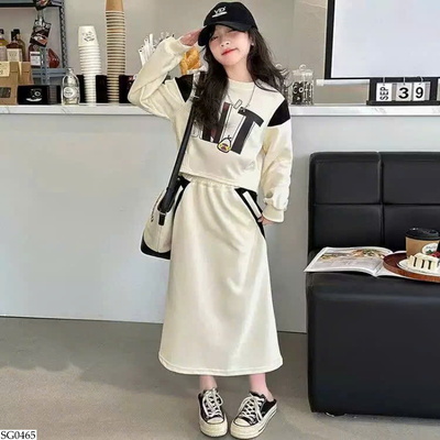 SG0465 SET ÁO VÁY PHONG CÁCH HQ CHO BG