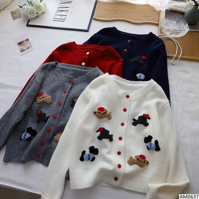 AM0637 ÁO LEN CARDIGAN HỌA TIẾT CHO NỮ