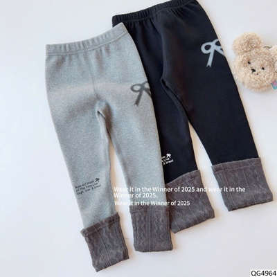 QG4964 QUẦN LEGGING HỌA TIẾT NƠ CHO BÉ