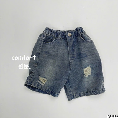 QT4939 QUẦN SHORT JEAN RÁCH CHO BT