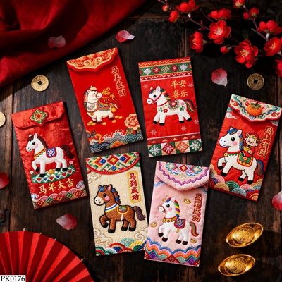 PK0176 SET 60C LÌ XÌ HÌNH NGỰA