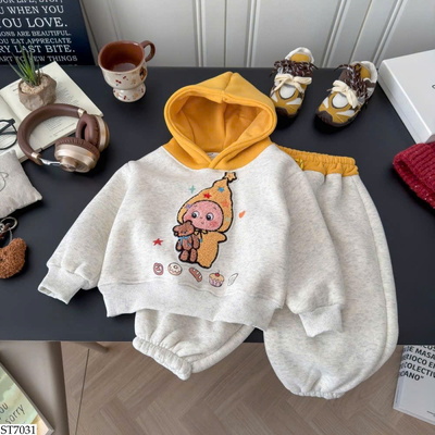 ST7031 BỘ NỈ HOẠT HÌNH PHỐI MÀU