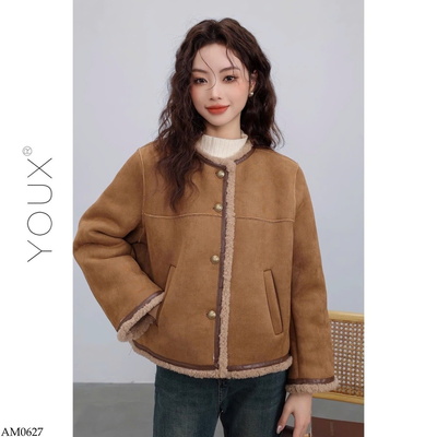 AM0627 ÁO KHOÁC DA LỘN CHO NỮ