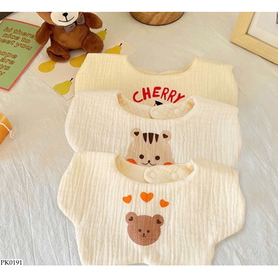 PK0191 SET 3 YẾM MUSLIN SIÊU MỀM CHO BÉ