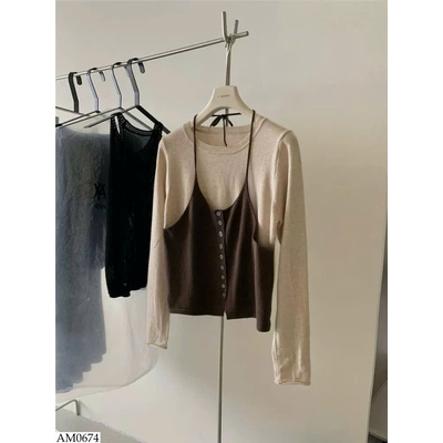 AM0674 ÁO DÀI TAY PHỐI CỔ YẾM KUMIKUMI
