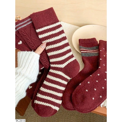 TC2111 SET 8 ĐÔI TẤT ĐỎ NOEL, TẾT