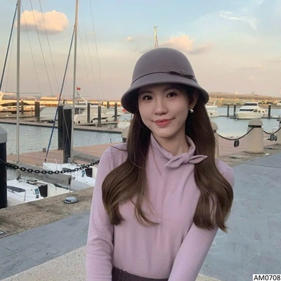 AM0708 ÁO THUN DÀI TAY NƠ CỔ YJIA
